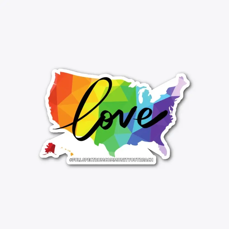 USA Rainbow Love